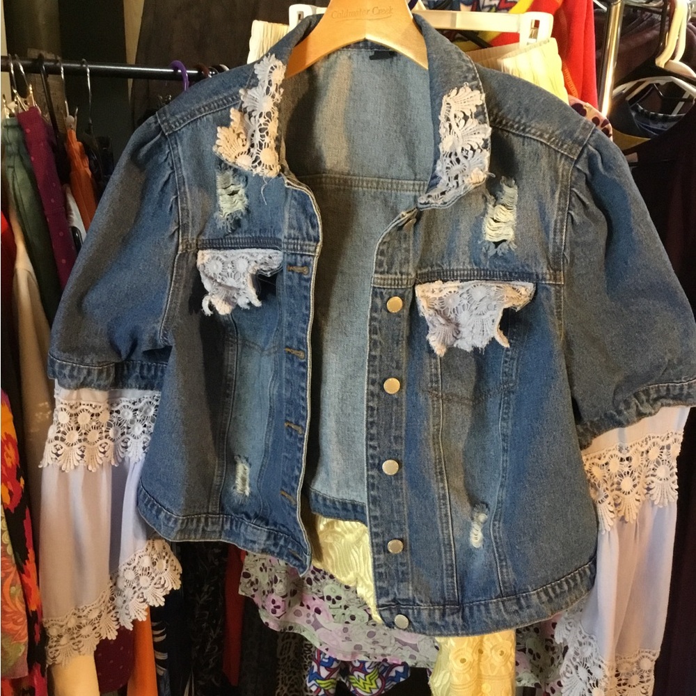 Upcycled denim jacket